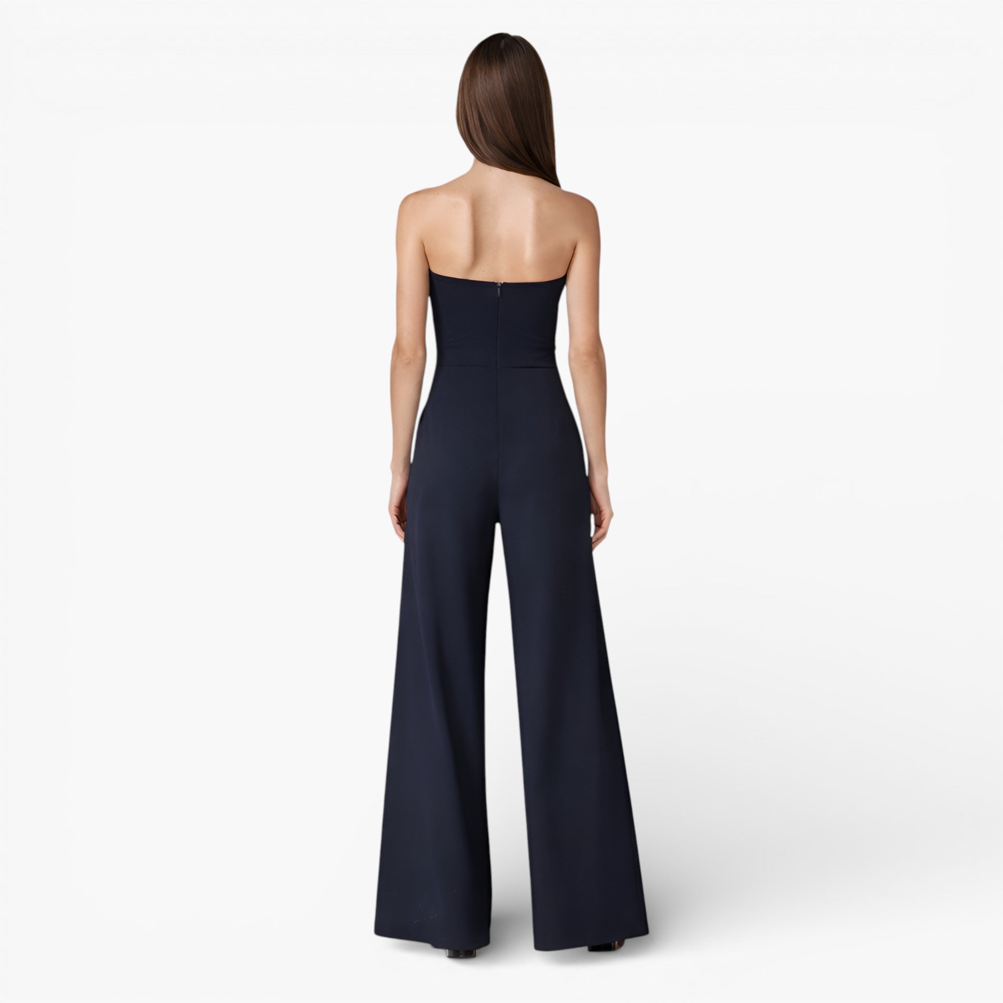 Strapless Wide-Leg Jumpsuit with Pockets — Day to Evening