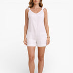 Women’s Linen Blend Playsuit Comfortable Sleeveless Summer Wear