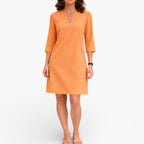Women's V-Neck Knit Mini Dress — Soft Everyday Style