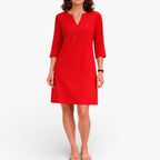 Women's V-Neck Knit Mini Dress — Soft Everyday Style