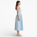 Women’s Classic Strapless Midi Dress Elegant Silhouette