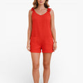 Women’s Linen Blend Playsuit Comfortable Sleeveless Summer Wear