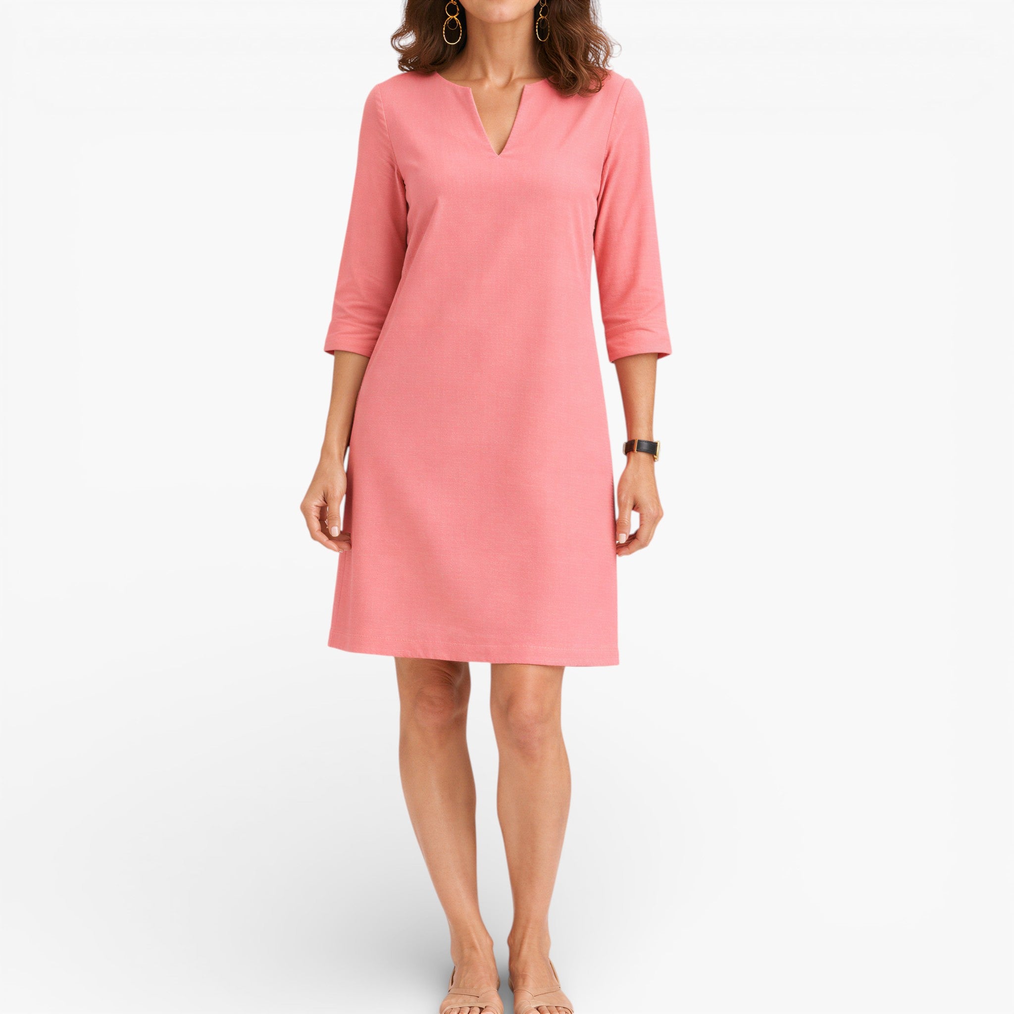 Women's V-Neck Knit Mini Dress — Soft Everyday Style