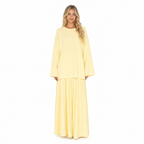Butter yellow two-piece maxi set - front