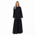 Black two-piece maxi set - front