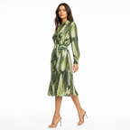 Green shirt dress side view