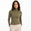 Khaki turtleneck — front view