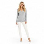 Light Grey Cashmere Single-Breasted Cardigan front view