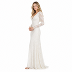 Ivory Lace Maxi side view