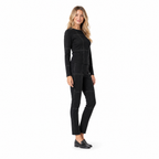 Black print-stitching two-piece set side