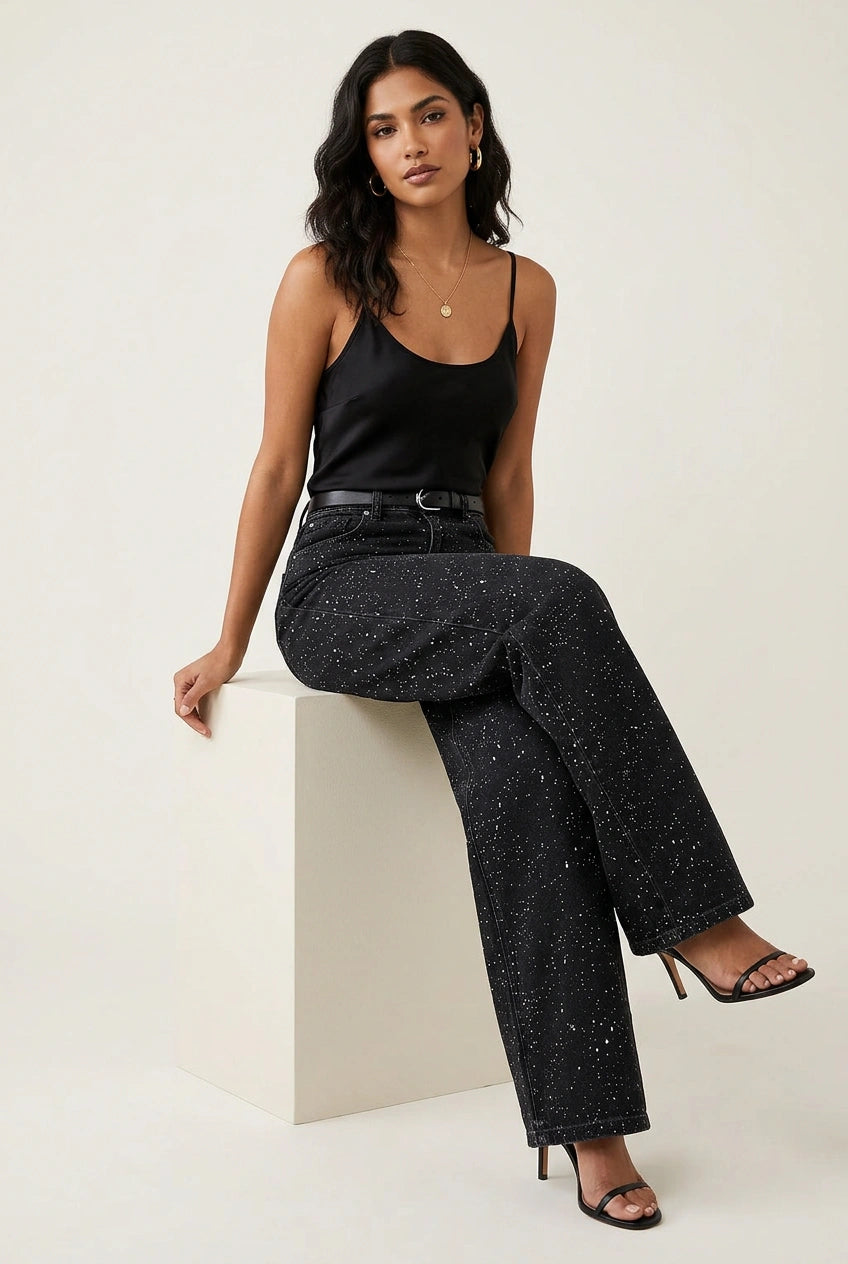 Women's Denim Jeans High Waist Straight