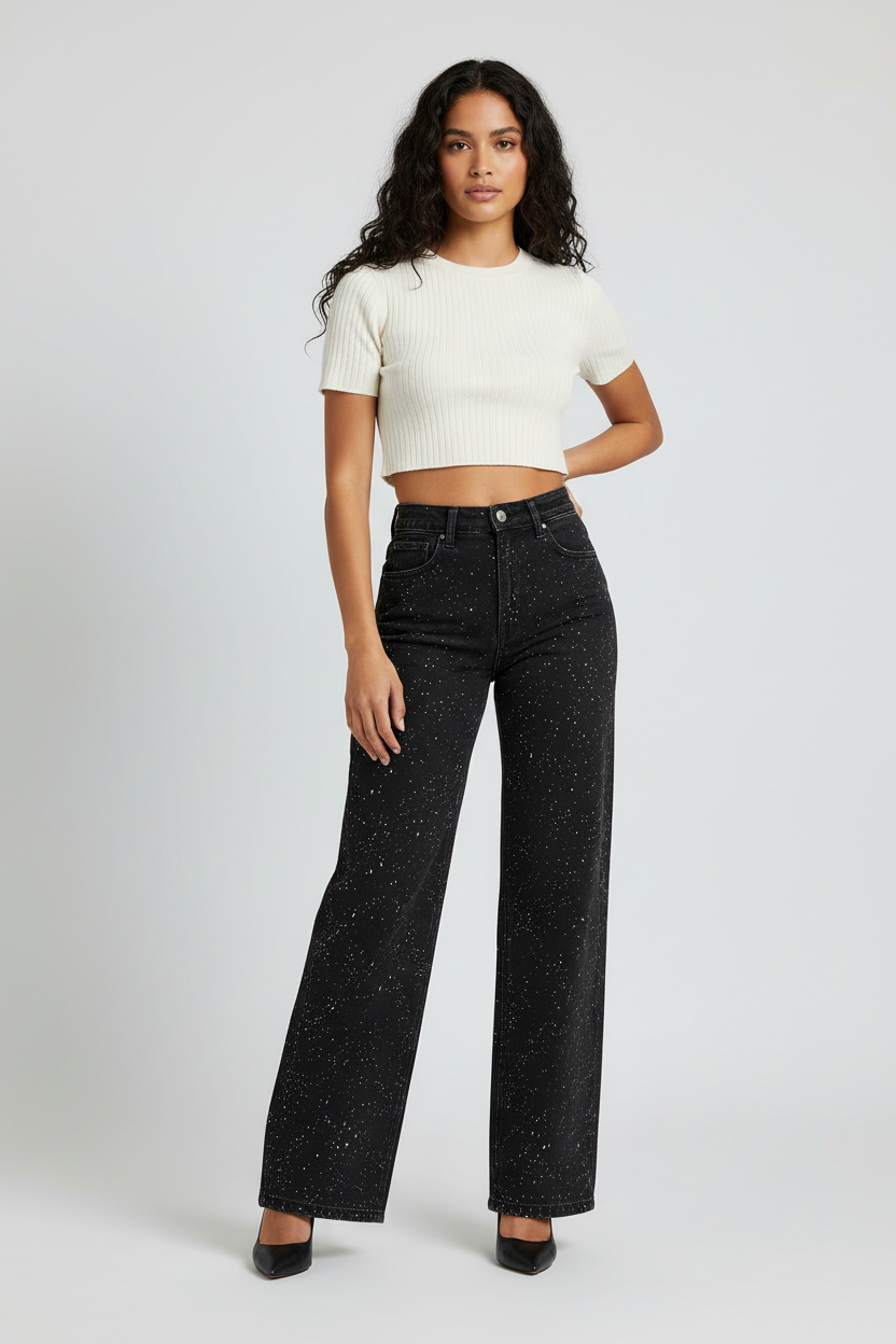 Women's Denim Jeans High Waist Straight