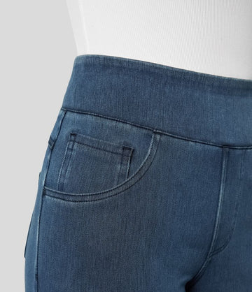 Women's Denim Trousers Stretch High Waist