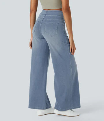 Women's Denim Trousers Stretch High Waist