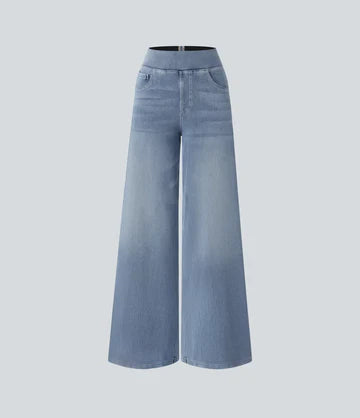 Women's Denim Trousers Stretch High Waist