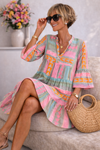 Women's Geometric Midi Dress