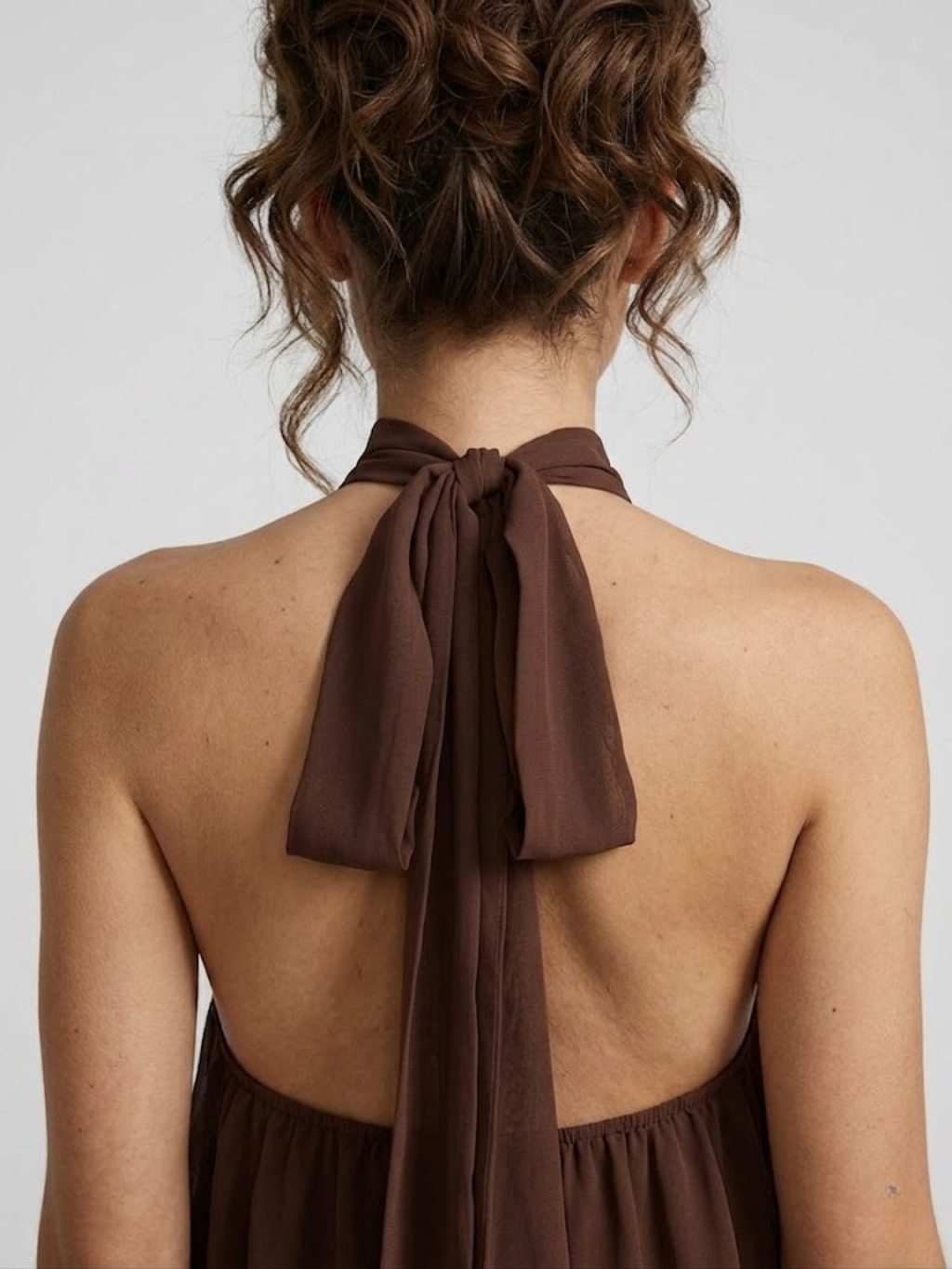 Women's Halter Neck Dress Tiered Ruffle
