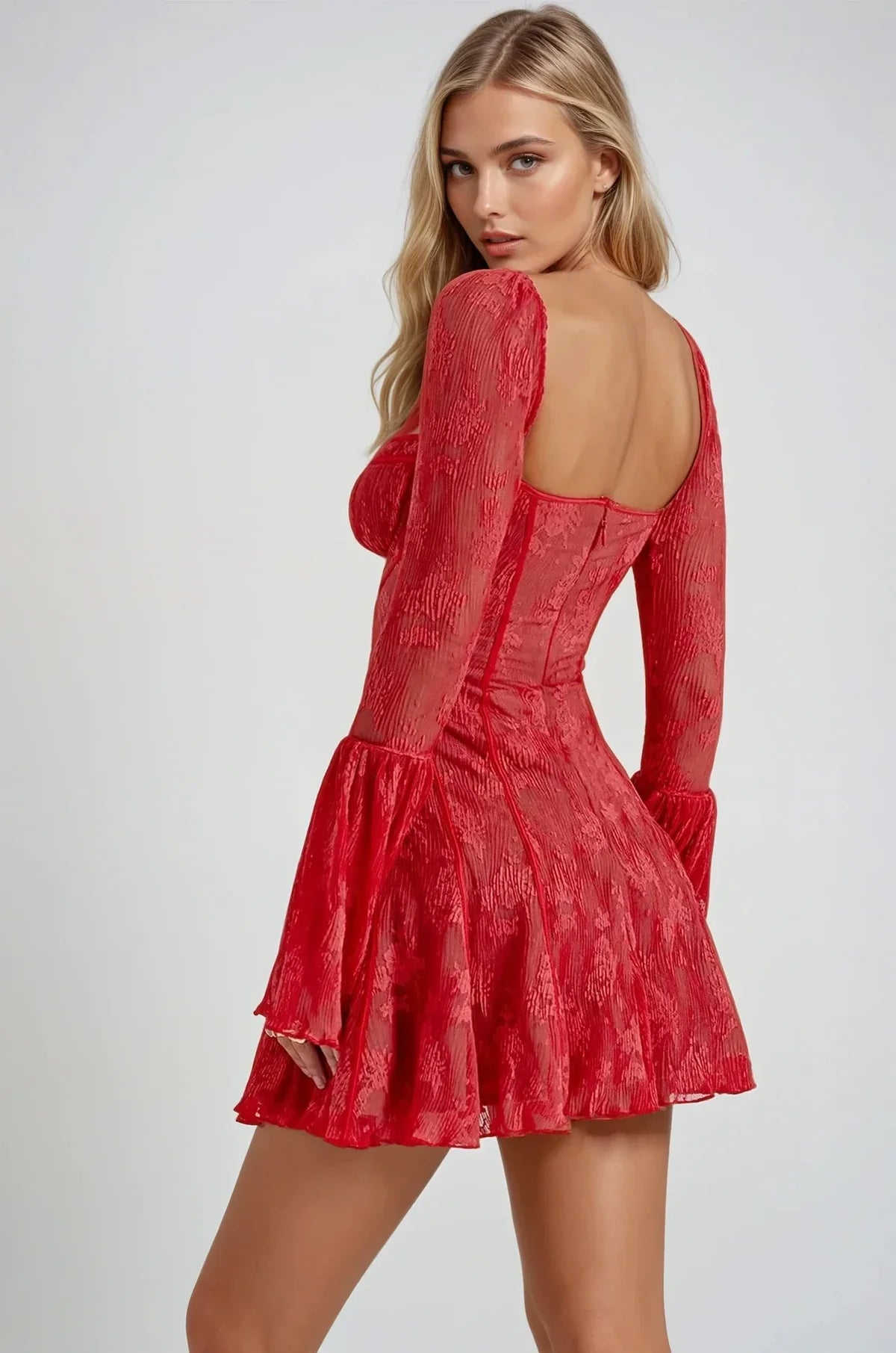 Women's Lace Dress Long Sleeve