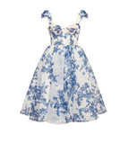 Women's Midi Dress Tie Shoulder