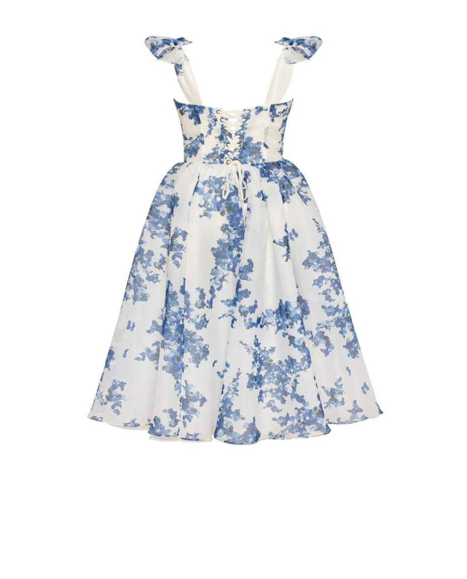 Women's Midi Dress Tie Shoulder