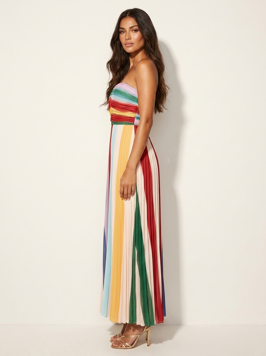 Women's Pleated Maxi Dress