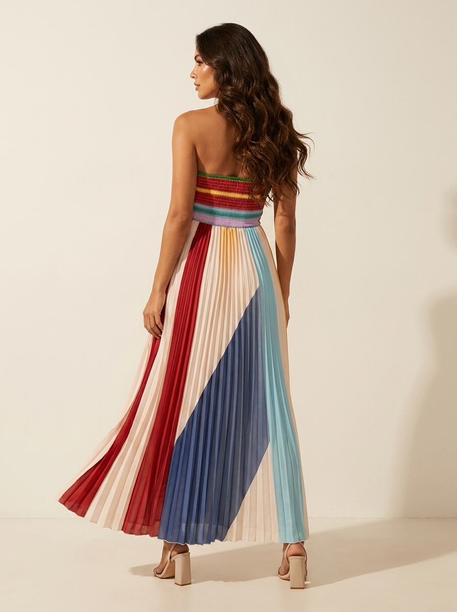 Women's Pleated Maxi Dress