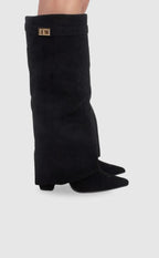 Black suede