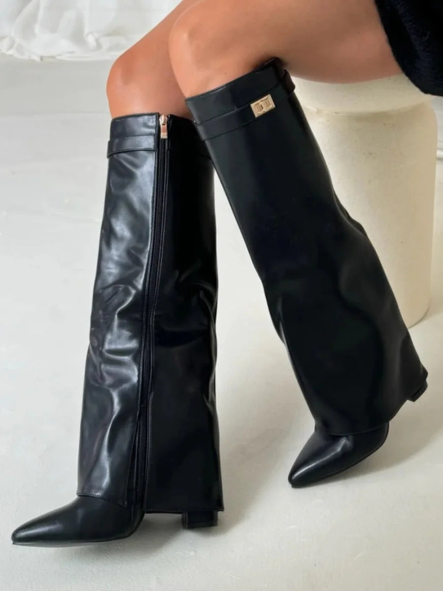 Black leather