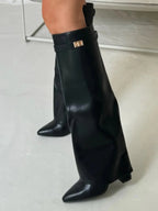 Black leather