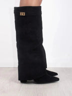 Black suede