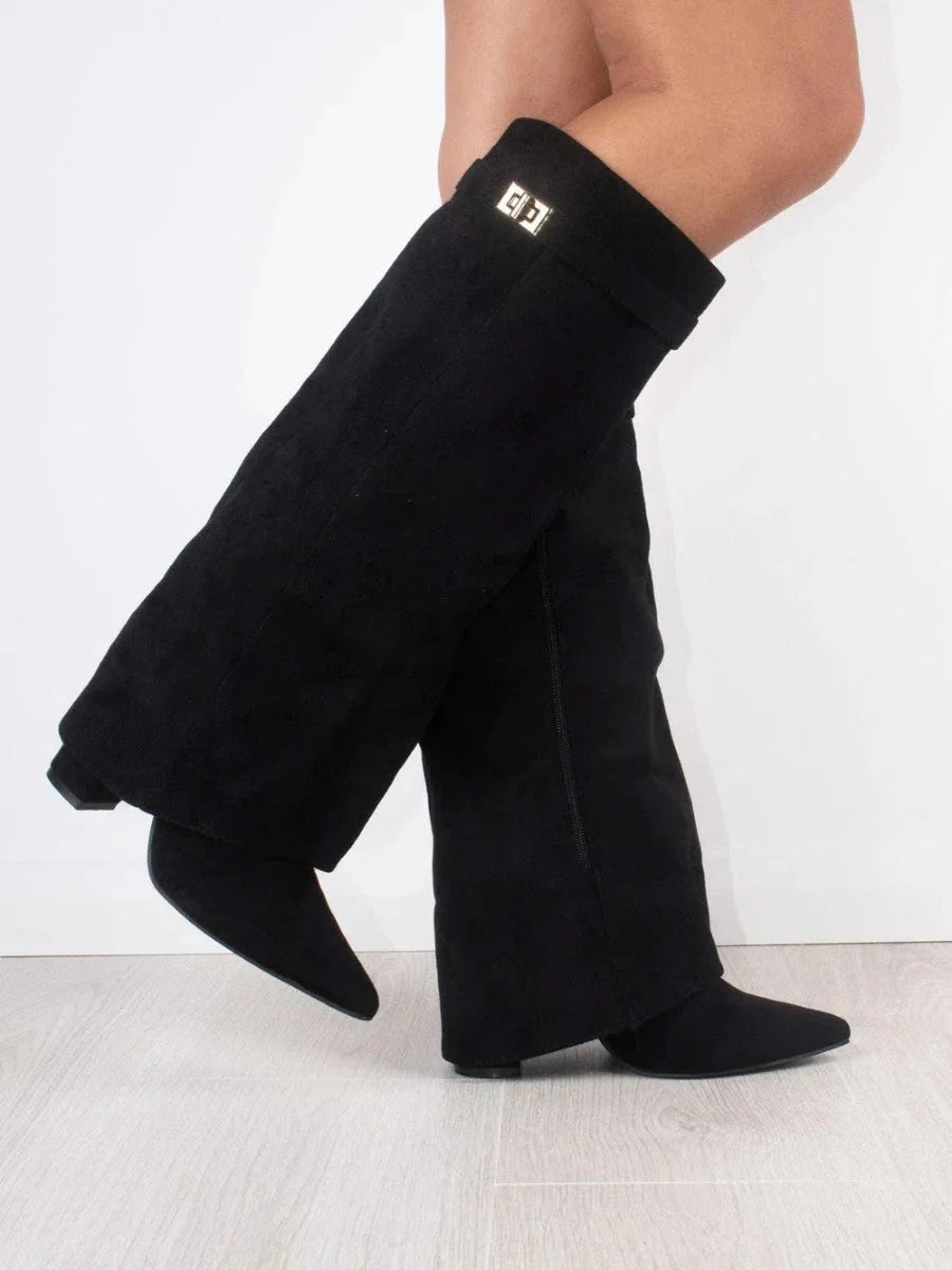 Black suede