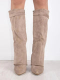 Beige suede