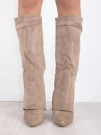 Beige suede