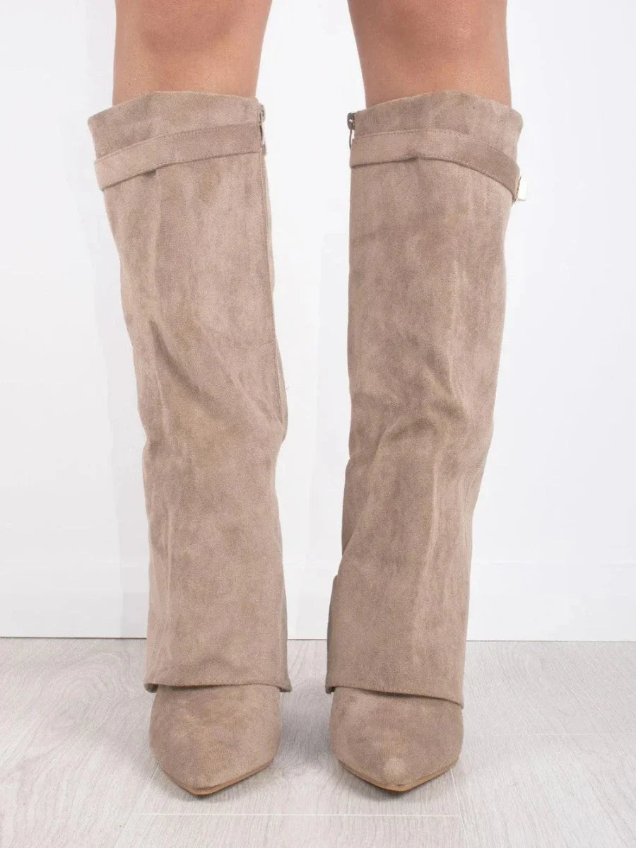 Beige suede