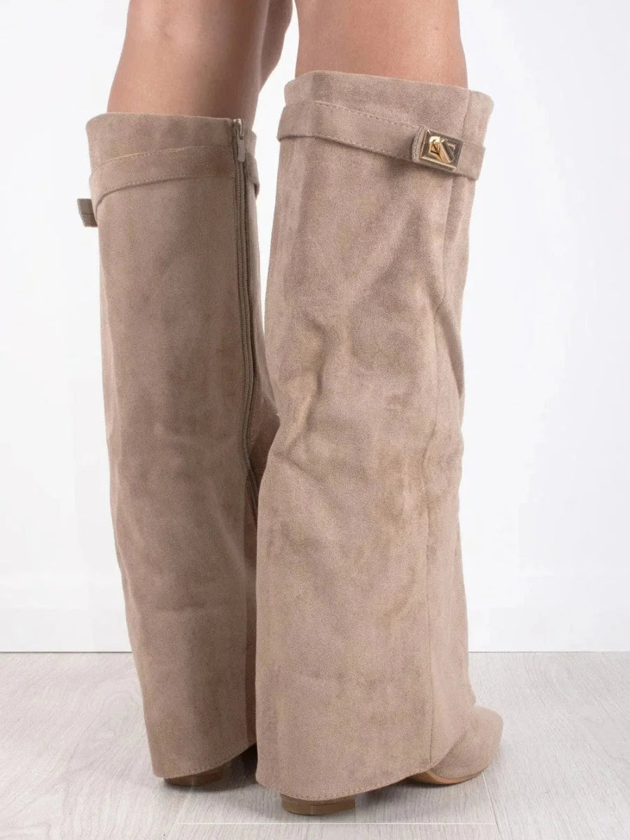 Brown suede